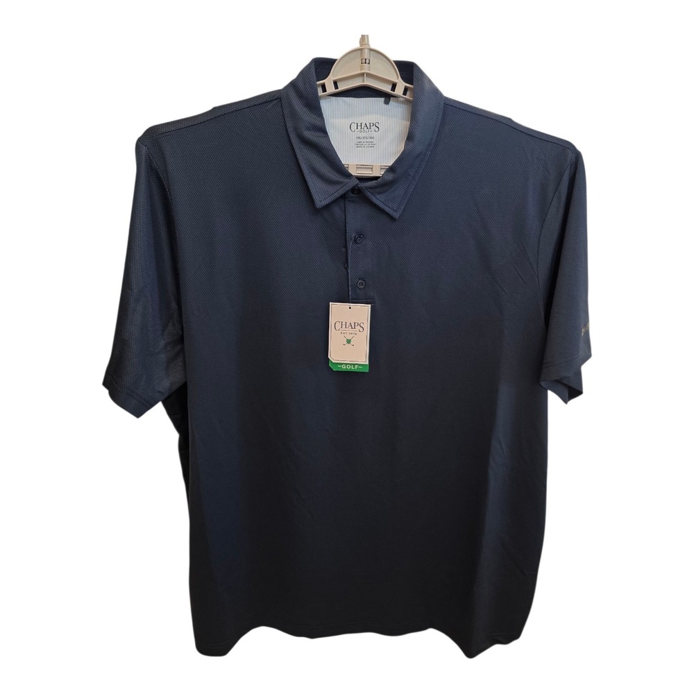 NWT Chaps Short Sleeve Golf Polo Shirt Mens 3XL Navy Blue